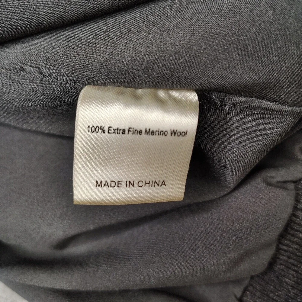 OSU Cowboys Turtleson Sweater Mens 2XL Gray 100% Merino Wool 1/4‎ Zip Poly Lined